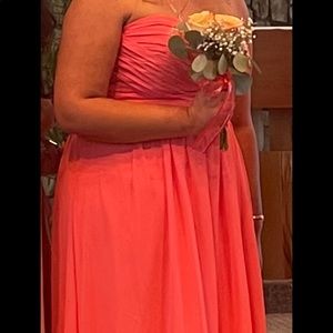 Floor length bridesmaids dress